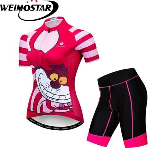 Weimostar Women Cycling Jersey 2019 Set Short Sleeve Clothes Quick Dry Maillot Roupa Ciclismo MTB Bicycle Bike Riding Clothing