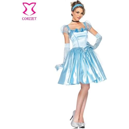 Corzzet Halloween Women Fairy Costume Cospaly Halloween Masquerade Costume Princess Fairy Anna Fancy Dress