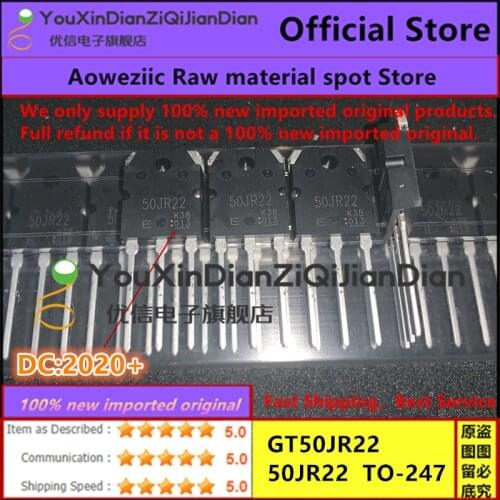 10PCS - 50 PCS - 100 PCS 100% new imported original GT50JR22 50JR22 TO-247 IGBT power transistor 50A 600V