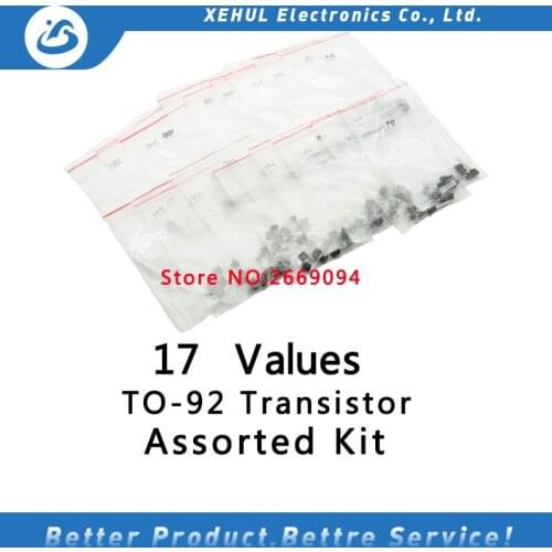 17valuesX10pcs=170pcs S9012 S9013 S9014 9015 9018 A1015 C1815 A42 A92 2N5401 2N5551 A733 C945 S8050 S8550 2N3906 2N3904