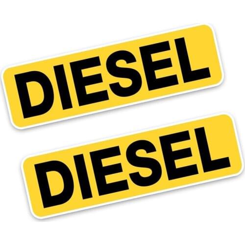 2 X Reminder Diesel Fuel Only Fashion Funny Car Sticker Retro-reflective Decals for Chevrolet Skoda Hyundai Lada,11*3CM
