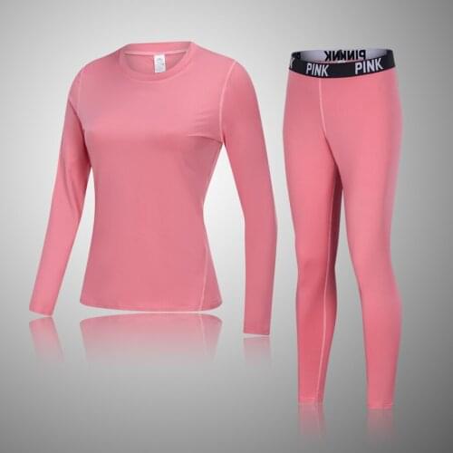 2021 Winter Top Quality Thermal Underwear Women Underwear Sets Compression Sweat Quick Drying Thermo Underwear Women Clothing