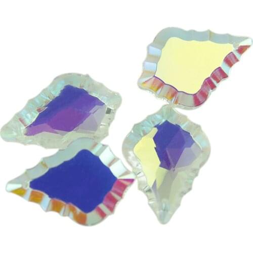 38mm/50mm/63mm/76mm K9 Maple Leaf Crystal Plated AB Colors Prism Ornament Suncatcher Glass Crystals For Chandelier Crystal Prism