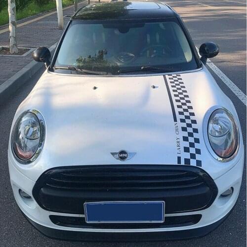 Car Engine Hood Garland Stickers Trunk Surface side body Stickers For MINI Cooper Exterior Modification Race track Decoration