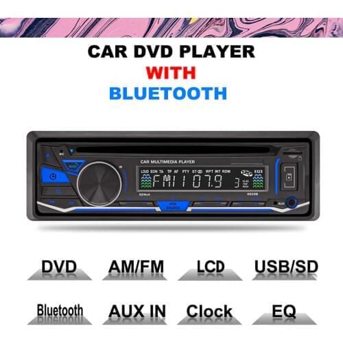 Car Radio Mp3 Player 1 Din 4-channel Audio Output Interface FM / AM Clock/ EQ LCD 32G USB/ SD Seismic Bluetooth/DVD/CD/AM/AUX/TF