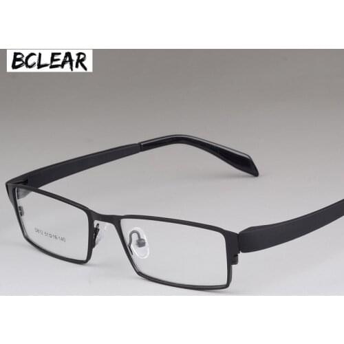BCLEAR Men Titanium Alloy Eyeglasses Frames Flexible Temples Legs IP Electroplating Alloy Material Full Frame Spectacle Eyewear