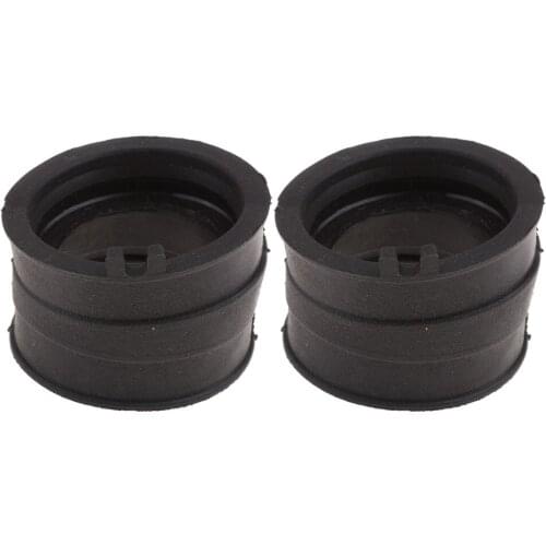 Black Rubber Carburetor Intake Interface Adapters for Honda VT600 VT750 Steed400