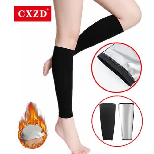 CXZD 2021 Selling Slim Thigh Trimmer Leg Shaper ion coating Slimming Calf Sweat Sauna Shapewear Toned Muscles Band Thigh Wrap