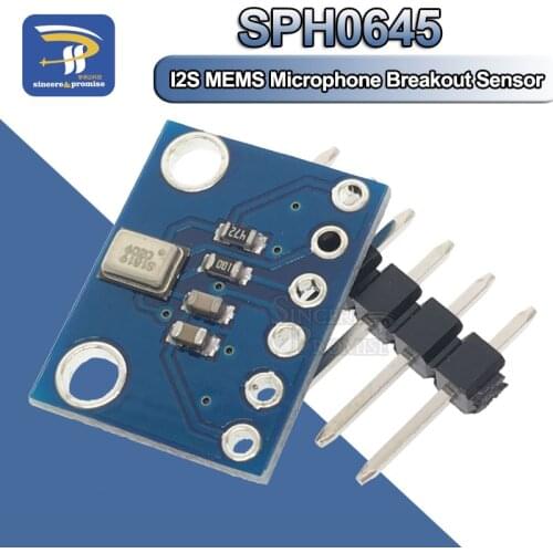 GY-SPH0645 I2S MEMS Microphone Breakout Sensor Module SPH0645LM4H for Arduino Zero Raspberry Pi FZ3483