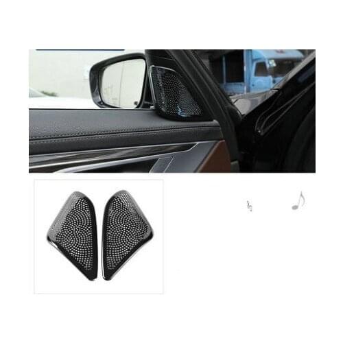 For BMW 7 Series G11 G12 2016- 2020 Silver Aluminum Alloy Treble Audio Speaker Tweeters Cover Net cover Interior Car Accessories