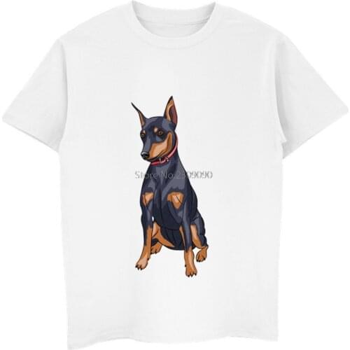 Miniature Pinscher Breed Dog Fashion T-shirt Mens Summer Cotton T Shirt Male Short Sleeve Shirt Unisex Hot Sell Tees Tops