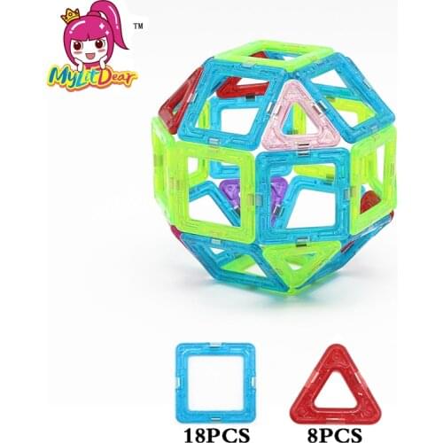 26Pcs/Set Ball Models Building Toy Magnetic Designer Educational Building Blocks Plastic Assemble Enlighten Bricks Kids Toys