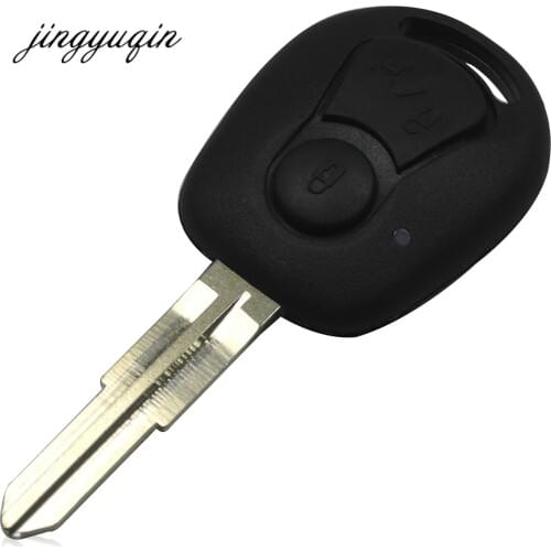 Jingyuqin 2 Buttons Remote Key Shell for Ssangyong Actyon Kyron Rexton Uncut Bblade Key FOB Cover Case