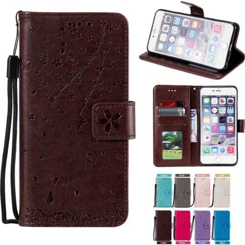 Flip Embossing Leather Cover For iPhone 6 6S 7 8 Plus X XS Max XR SE 2020 11 12 Pro Max 12 Mini Wallet Phone Etui Durable