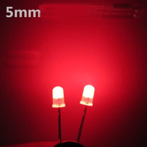 RED 5mm fog white LED lamp beads F5 Round bright light emitting diode 1000pcs
