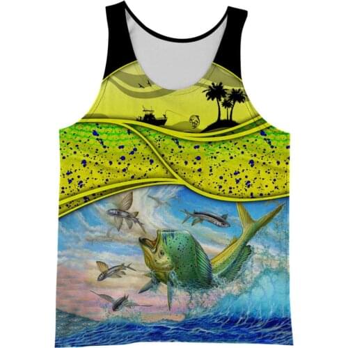 PLstar Cosmos Animal Bass Marlin Fishing Fisher Camo Men/Women 3Dprint Summer Streetwear Sleeveless Casual Funny Tanktop Vest M2
