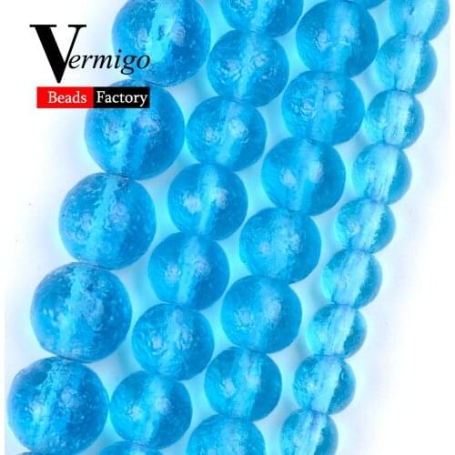 Matte Lake Blue Czech Meteorite Glass Beads for Jewelry Making 6 8 10mm Healing Crystal beads Diy Bracelet Jewellery Accessories
