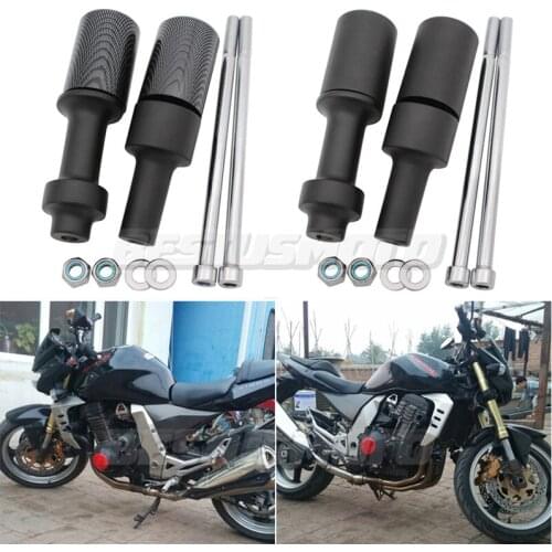 Motorcycle Black & Carbon No Cut Frame Sliders Crash Falling Protector for Kawasaki Z1000 2003-2006 2004 2005