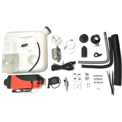 New 12V 2KW Parking Diesel Air Heater Single-hole Switch with Muffler Universal For Tank Vent Duct Thermostat Caravan