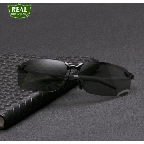 New Style Photochromic UV400 Outdoor Halfrim Metal Sunglasses For Men Women Polarized Day Night Driving Glasses 3043