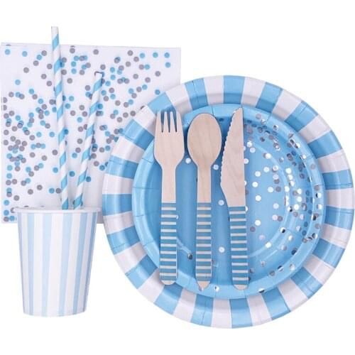 Gender Reveal Disposable Tableware Set Baby Shower Boy Or Girl Tableware Decorations Gender Reveal Party Decorations Supplies