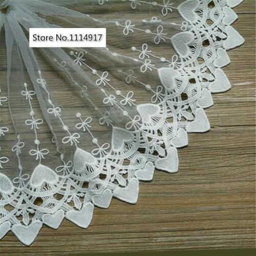Popular Product!!! Wide Mesh Embroidered Lace Trim Doll Clothes Lace Fabric DIY Craft Width 24cm 5Yds/lot