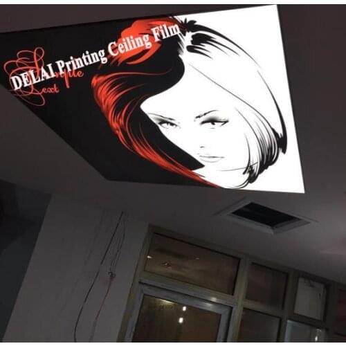 Salon Figure Printing stretch ceiling film for home decoration