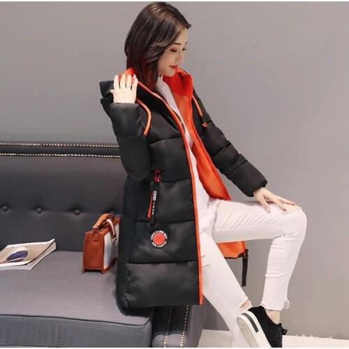 Schoolgirl Down Jackets Junior Middle School School Living Winter Cotton 2017 New Pattern School Wind Keep Warm Loose Coat Tide