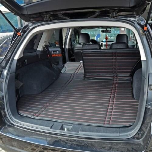 Special PU Leather Car Trunk Mats +second Back Folded Pad for Subaru Forester Outback XV