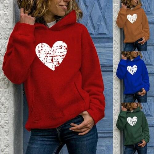 Love Harajuku Hooded Sweats Long Sleeve Autumn Warm Clothing Teens Girls Funny Oversized Hoodies Women Sweatshirts