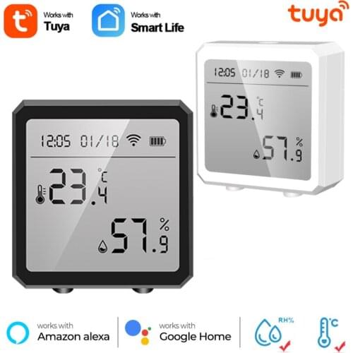 WiFi Temperature and Humidity Sensor Ultra-low power consumption Battery Power With Working With Alexa Google Assistant