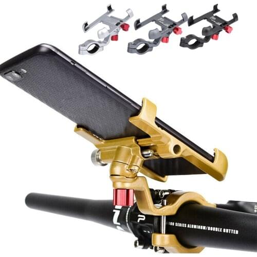 Universal Bike Phone Holder Scooter Handlebar 360 Degree Rotating Mount Mobile Phone Aluminum Alloy Clamp