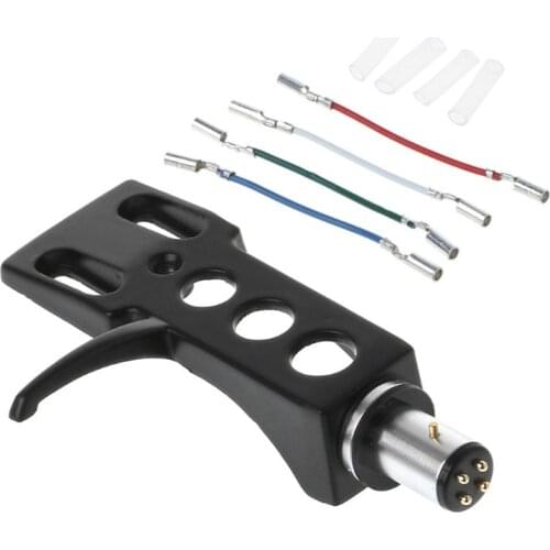 Turntable Headshell Mount Universal LP Phono Cartridge Replacement Phonograph Head Holder Stylus Lead Wire R2LC