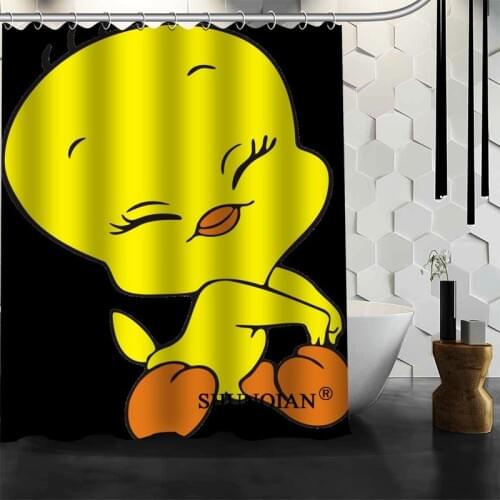 Nice Tweety Shower Curtain Funny Curtain For Bathroom Waterproof Polyester Fabric Eco-Friendly 2020 Bath Curtain Gift