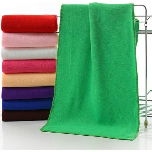 1pc Solid Color Soft Car Cleaning Towel Microfiber Hair Hand Bathroom Towels toalla Toallas Kitchen wipe table Towel drop Ship