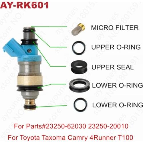 40sets Fuel injector repair kit for parts #23250-62030 23250-20010 for Toyota T100 3.4L Lexus ES300 3.0L (AY-RK601)