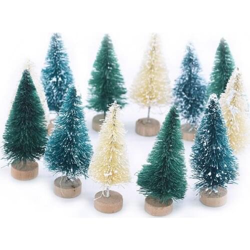 5pcs Mini Christmas Tree Artificial Xmas Tree Christmas Ornaments Christmas Fake Tree Table Decoration for Home Party Supplie