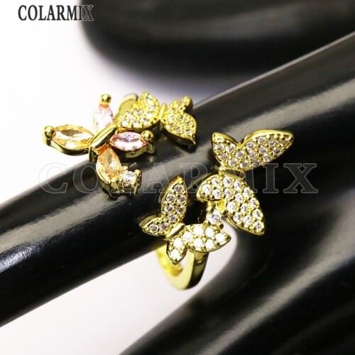 8 Pieces Butterfly Jewelry rings for women zircon jewelry rings for women rings for women jewelry accessories 8169