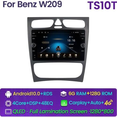 8Core For Mercedes Benz C-Class W209 C200 C320 C350 CLK W203 2002-2005 Android Car Stereo Radio Gps Have BT Player Carplay IPS