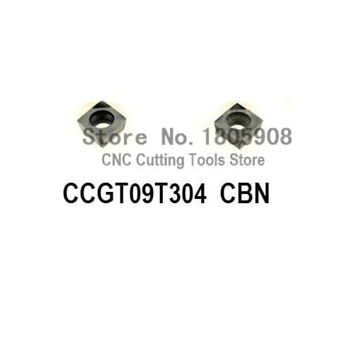 Free shipping 2PCS CBN Diamond Inserts CCGT09T304 CBN Suitable For Lathe Tools SCLCR / SCFCR / SCMCN / SCACR