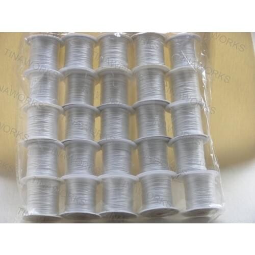 FREE SHIPPING 25pcs White Crystal Beading Elastic Cord Jewelry Findings