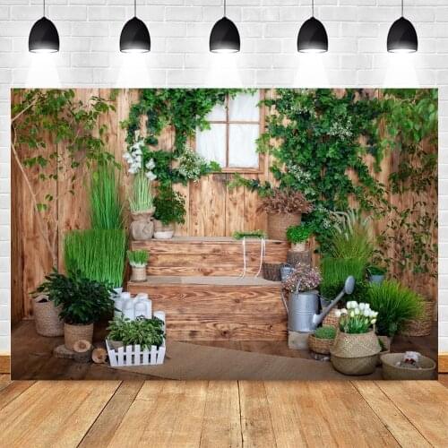 Yeele Green Plant Spring Easter Wood Board Floor Photography Backdrop Newbron Baby Shower Background For Photo Studio Photocall