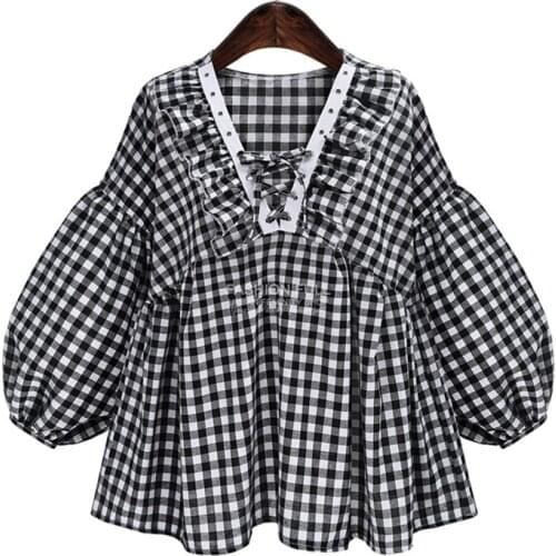 Женские рубашки в клетку Kanifio China At AliExpress