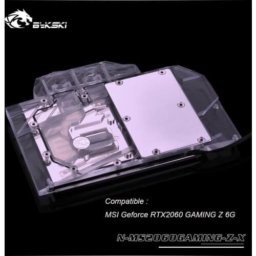 Bykski gpu cooler for MSI Geforce RTX2060 GAMING Z 6G Watercooling Full Cover graphics card gpu water block ,N-MS2060GAMING-Z-X
