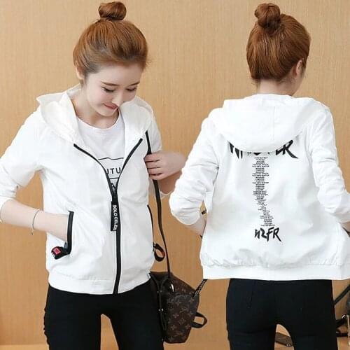 2020 New Autumn Women Jacket Coat Long Sleeve Casual Hooded Jackets Windbreaker Female Pocket Zipper Jacket Loose Outwear P930