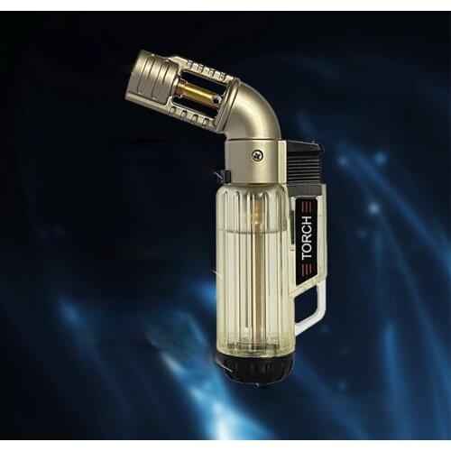 Elbow Straight Into The Blue Flame Spray Gun Extended Flame Metal Windproof Welding Torch Lighter Smoke Accesoires Jet Lighter