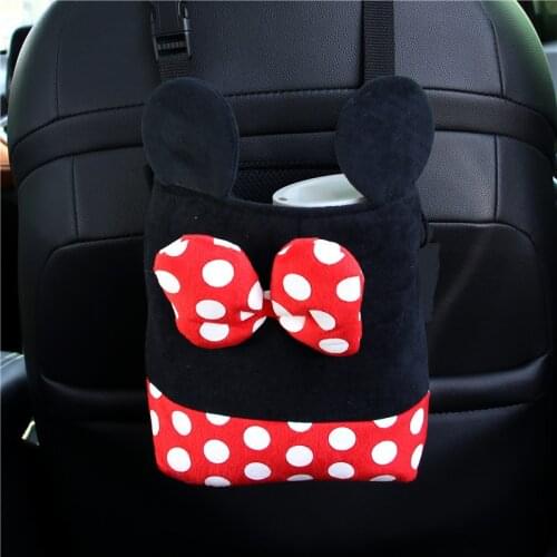 Cartoon Stowing Tidying 2021 Plush Car Bags Multi-functional Chair Grocery Vehicle Suspension Trash Cans
