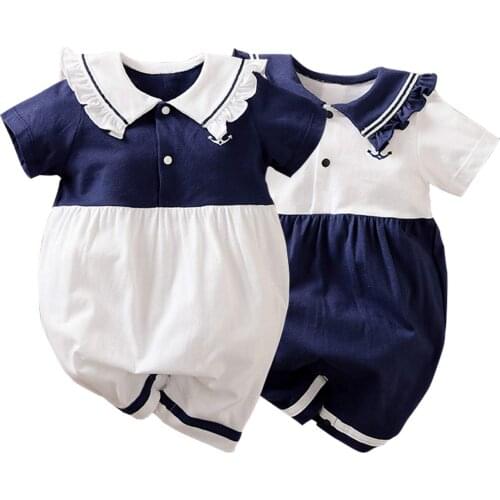 YiErYing Summer Cute Newborn Baby Romper Fashion Jumpsuit Pink and Blue Perfect for Daily Clothes