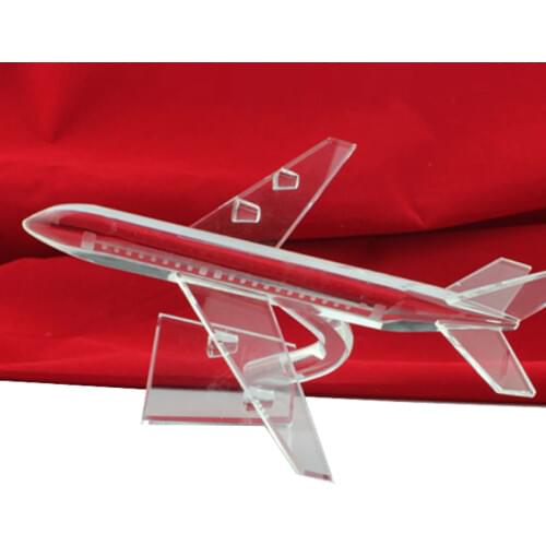 Airplane Model Car Model Transparent Crystal Material Model Business Office Decoration Ornament Adult Children Collection Gift
