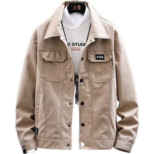 Mens casual denim jacket mens spring and autumn trend youth 2021 new jacket mens gown